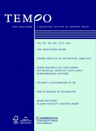 Tempo, Vol. 65, No. 257 (July 2011)