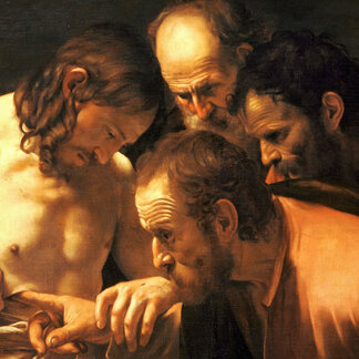 Detail from Caravaggio’s Incredulity of St Thomas