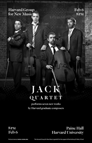 JACK Quartet HGNM concert poster